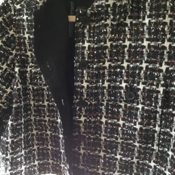 Loft Multi-Color Lurex Tweed Cropped Jacket - Picture 10 of 10